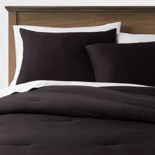 Washed cotton sateen comforter - cotton,